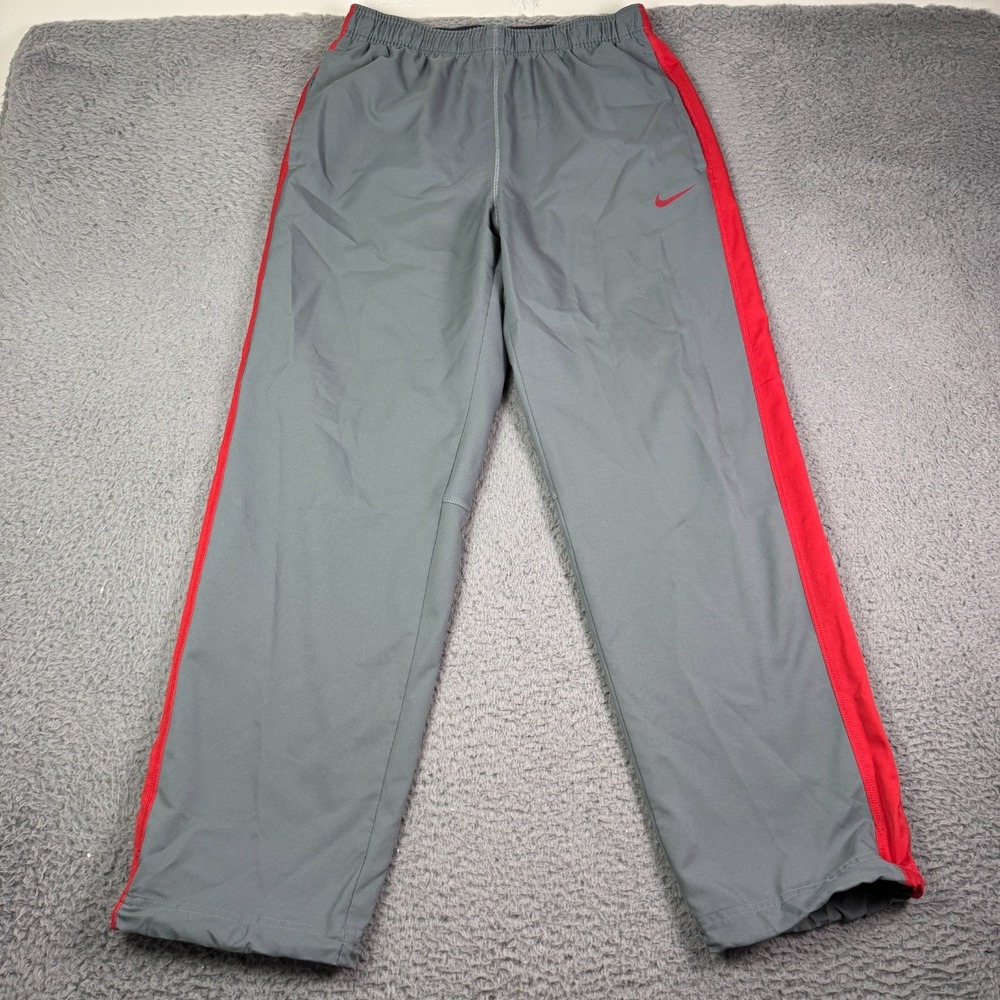 Vintage Nike Track Pants Mens M (30x31) Gray Jogger Windbreaker Baggy Wide Y2K